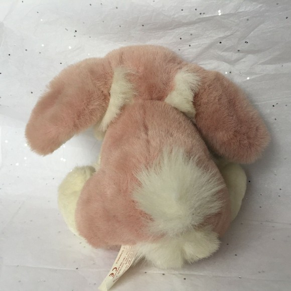 Vintage Chosun Intenational Pink White Bunny Plush Stuffed Animal 7" Floppy Ears - Picture 4 of 12